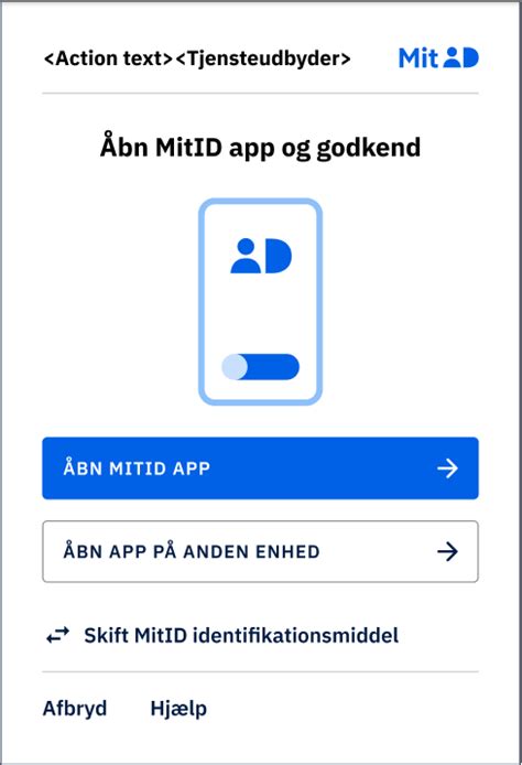 mitid verificering|Godkend med samme telefon eller tablet, som MitID app er på.